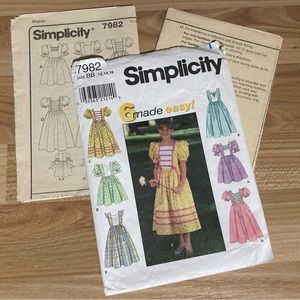 1997 Simplicity Girls Dress 7982